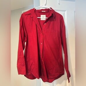 Abercrombie & Fitch Oversized Poplin Button-Up Shirt